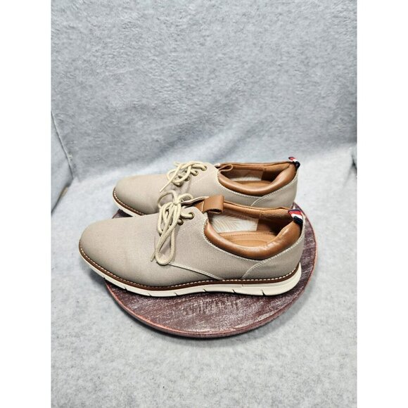 Tommy Hilfiger Mens Tan Canvas & Leather Casual Sneakers - Picture 6 of 10